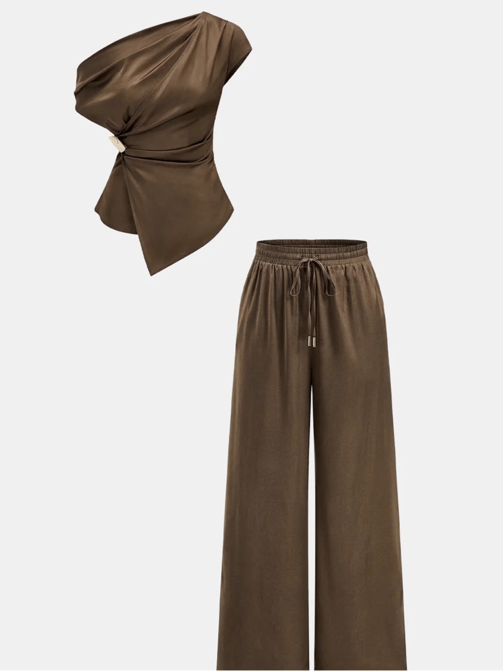 Commense Brown top and Pants Set